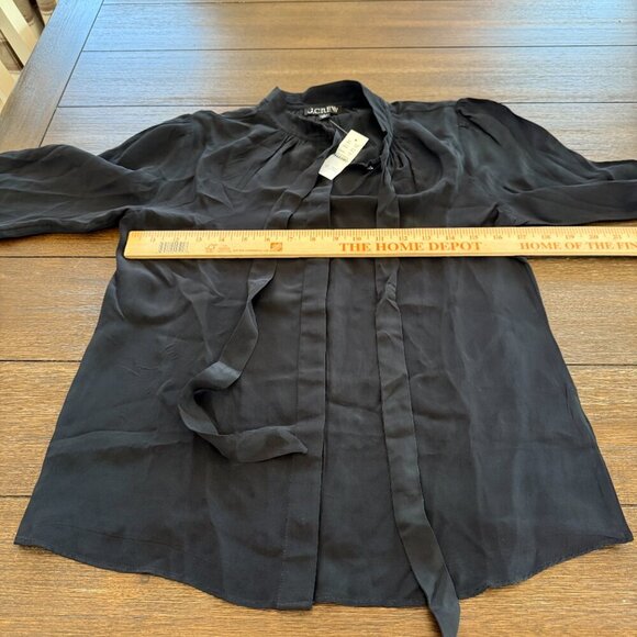 J. Crew Tie-neck top in crepe de chine Size 2 - Picture 6 of 10